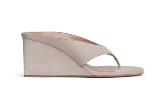 Alaïa Cube Thong Mules Suede Grey