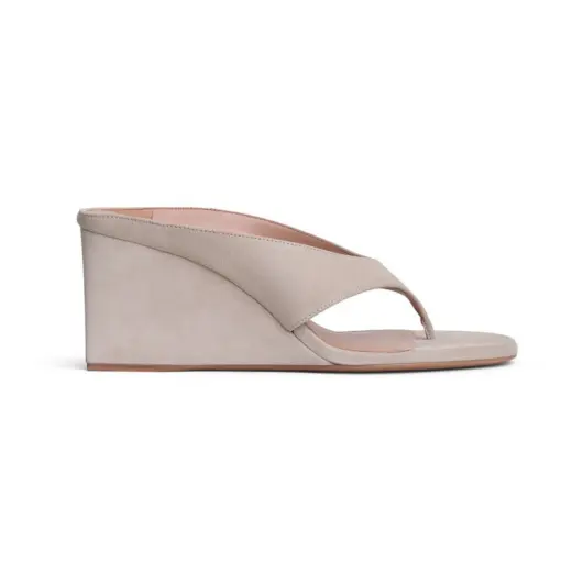 Alaïa Cube Thong Mules Suede Grey 2026 | Drip Kickz Alaïa Cube Thong Mules Suede Grey