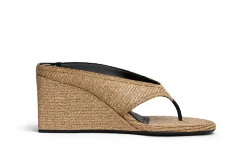 Alaïa Cube Thong Mules Suede Natural