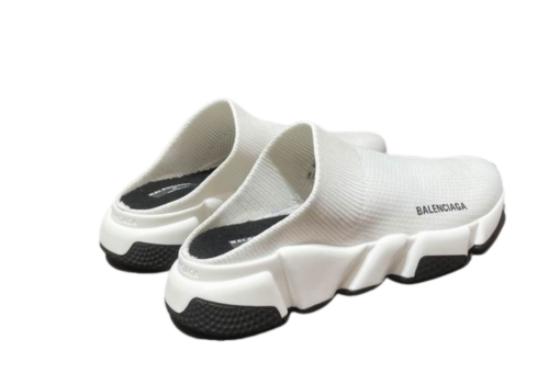 Balenciaga Speed 2.0 Recycled Knit Mule Sneakers Black White