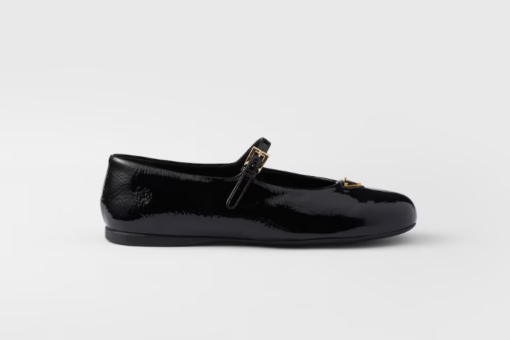 Prada Naplak patent leather ballerinas Black