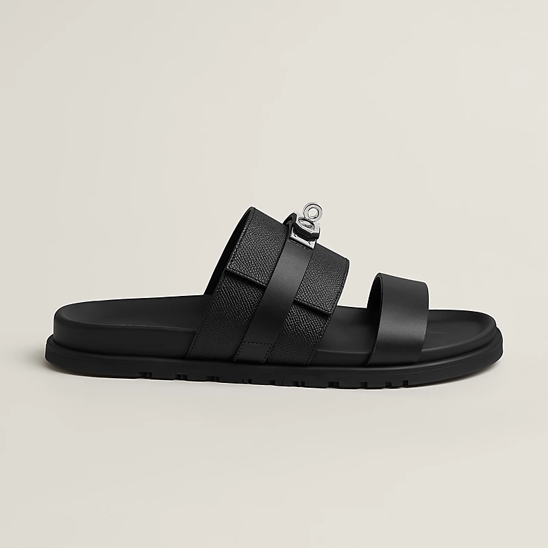 Hermès Jackson Sandals Palladium Kelly Buckle Black 2026 | Drip Kickz Hermès Jackson Sandals Palladium Kelly Buckle Black