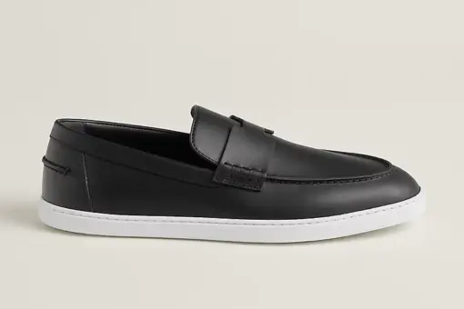 Hermès Job Loafers Black Calfskin
