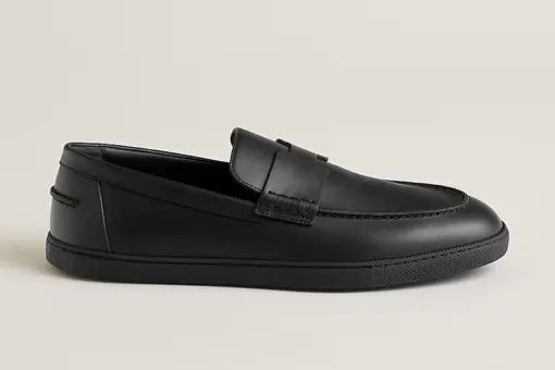 Hermès Job Loafers Full Black Calfskin