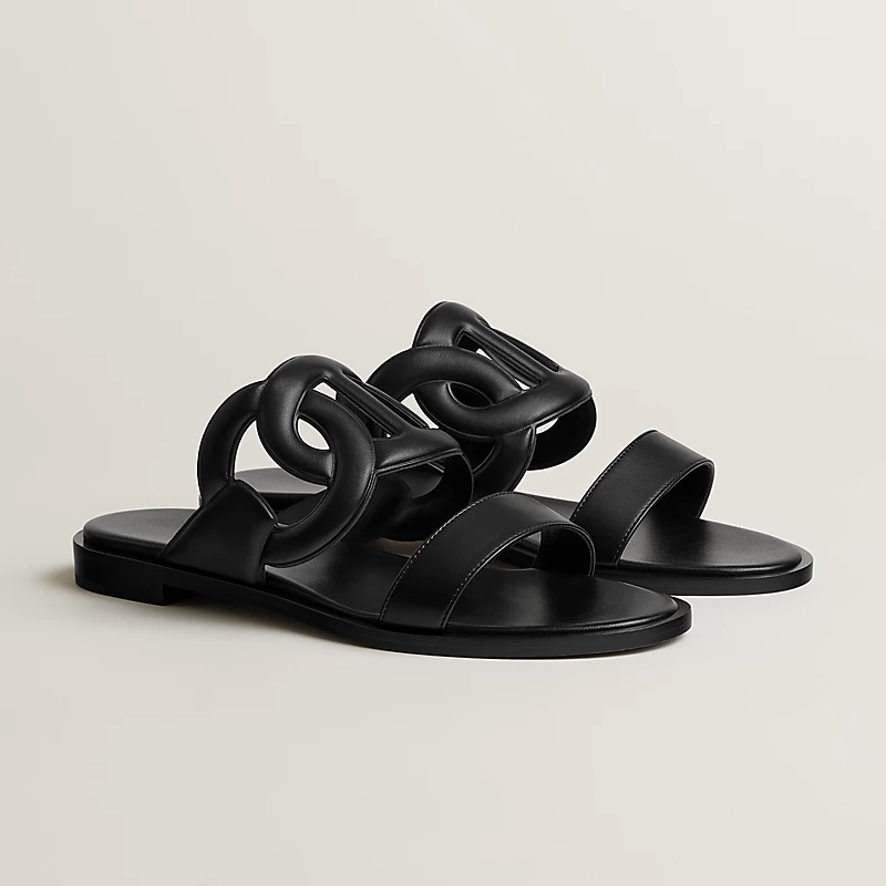 Hermes Lagune Sandal Noir 2026 | Drip Kickz Hermes Lagune Sandal Noir - Image 2