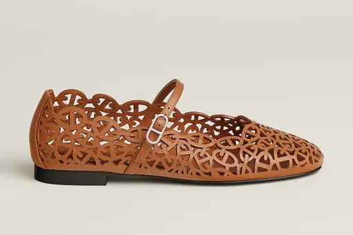 Hermès Meli Ballet Flat Naturel