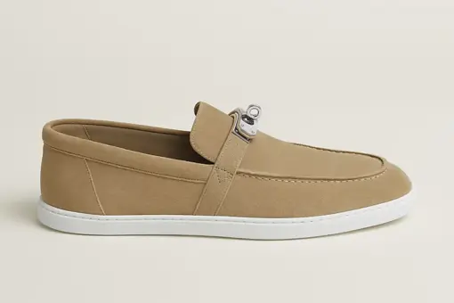 Hermès Mind Loafers Beige Sable Suede Goatskin