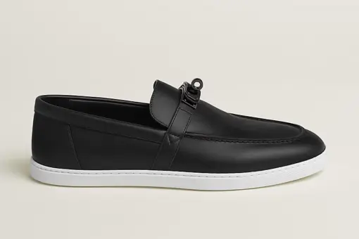 Hermès Mind Loafers Black Sable Suede Goatskin