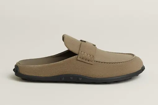 Hermes Mix Mule Etoupe