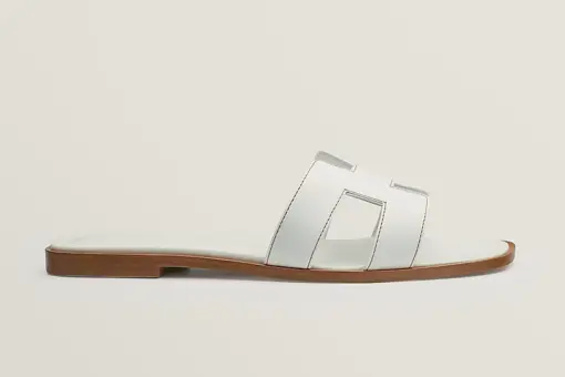 Hermes Oran Sandal Blanc