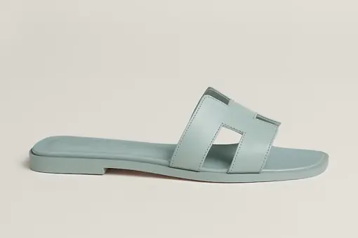 Hermes Oran Sandal Bleu Glacier