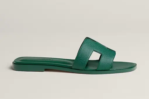 Hermes Oran Sandal Vert Oyat