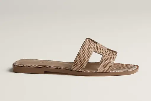 Hermes Oran Sandal Beige Argile