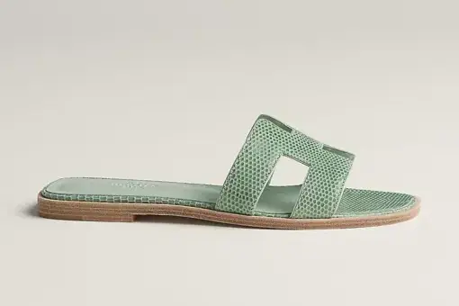 Hermes Oran Sandal Vert Jade