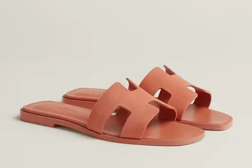 Hermes Oran sandal rose bubinga