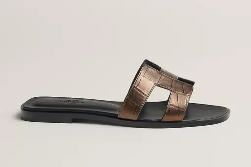 Hermes Oran Wool Sandal Dore Antique