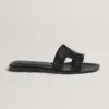 Hermes Oran Wool Sandal Black
