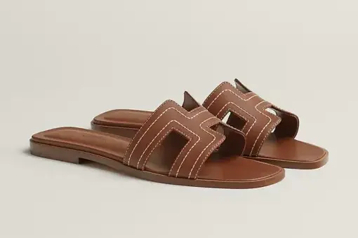 HS Oran sandal gold & white