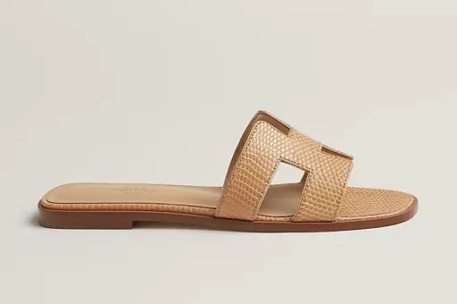 Hermes Oran Wool Sandal Beige Natura