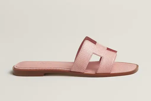 Hermes Oran Wool Sandal Rose Jeva
