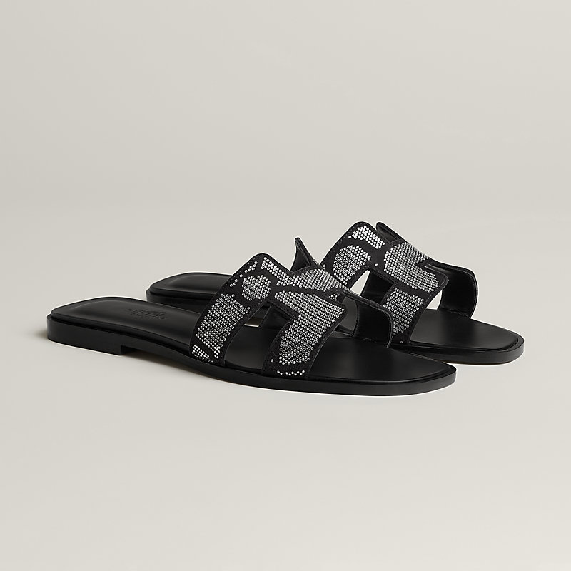 Hermes Oran Wool Sandal Noir/Cristal 2026 | Drip Kickz Hermes Oran Wool Sandal Noir/Cristal - Image 2