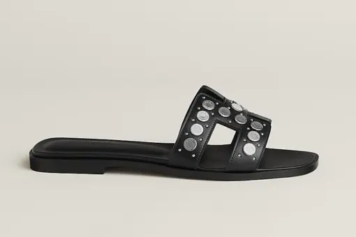 Hermes Oran Sandal Black