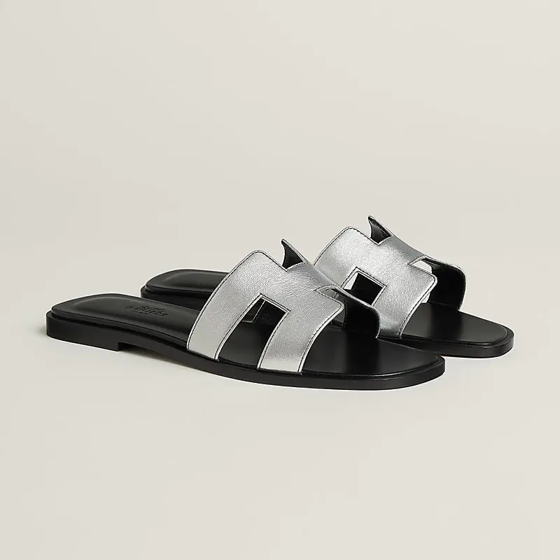 Hermes Oran Wool Sandal Gris Argenté 2026 | Drip Kickz Hermes Oran Wool Sandal Gris Argenté - Image 2