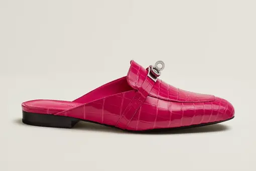 Hermes Oz Mule Rose Flash