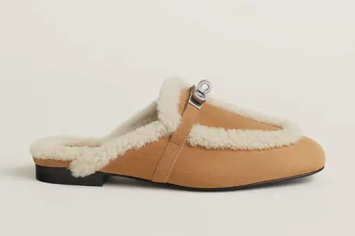 Hermes Oz Mule Miel / Ecru