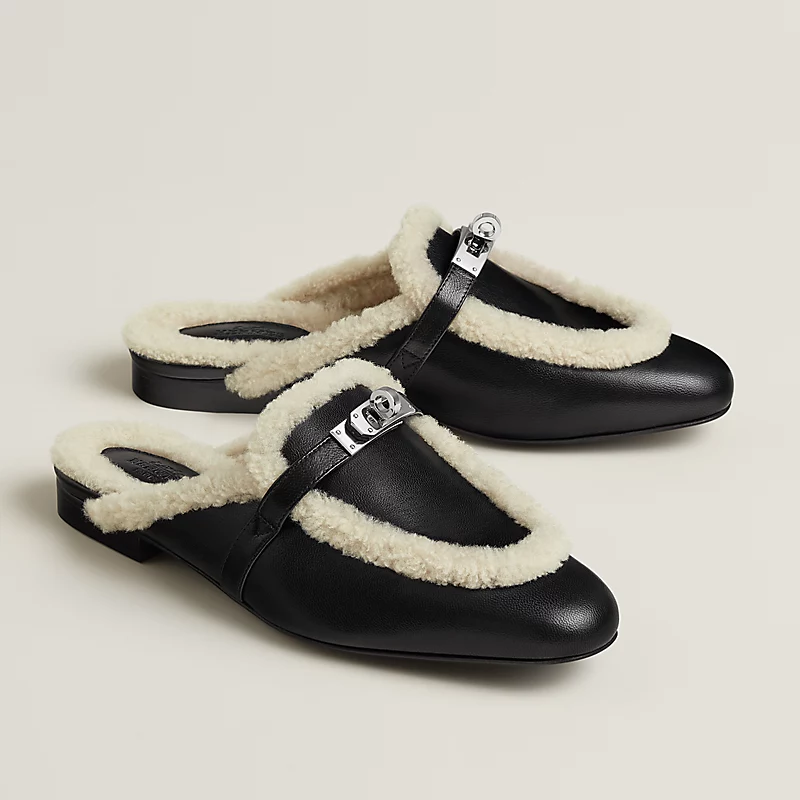 Hermes Oz Mule Noir / Ecru 2026 | Drip Kickz Hermes Oz Mule Noir / Ecru - Image 2