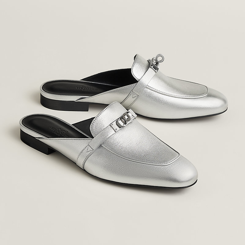 Hermes Oz Mule Gris Argenté 2026 | Drip Kickz Hermes Oz Mule Gris Argenté - Image 2