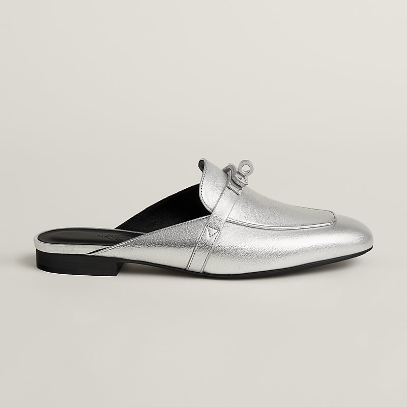 Hermes Oz Mule Gris Argenté 2026 | Drip Kickz Hermes Oz Mule Gris Argenté