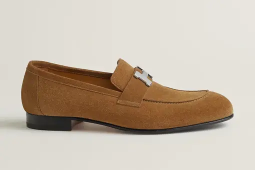 Hermès Paris Loafers Brown Leather