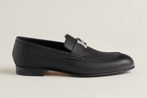 Hermès Paris Loafers Full Black Leather