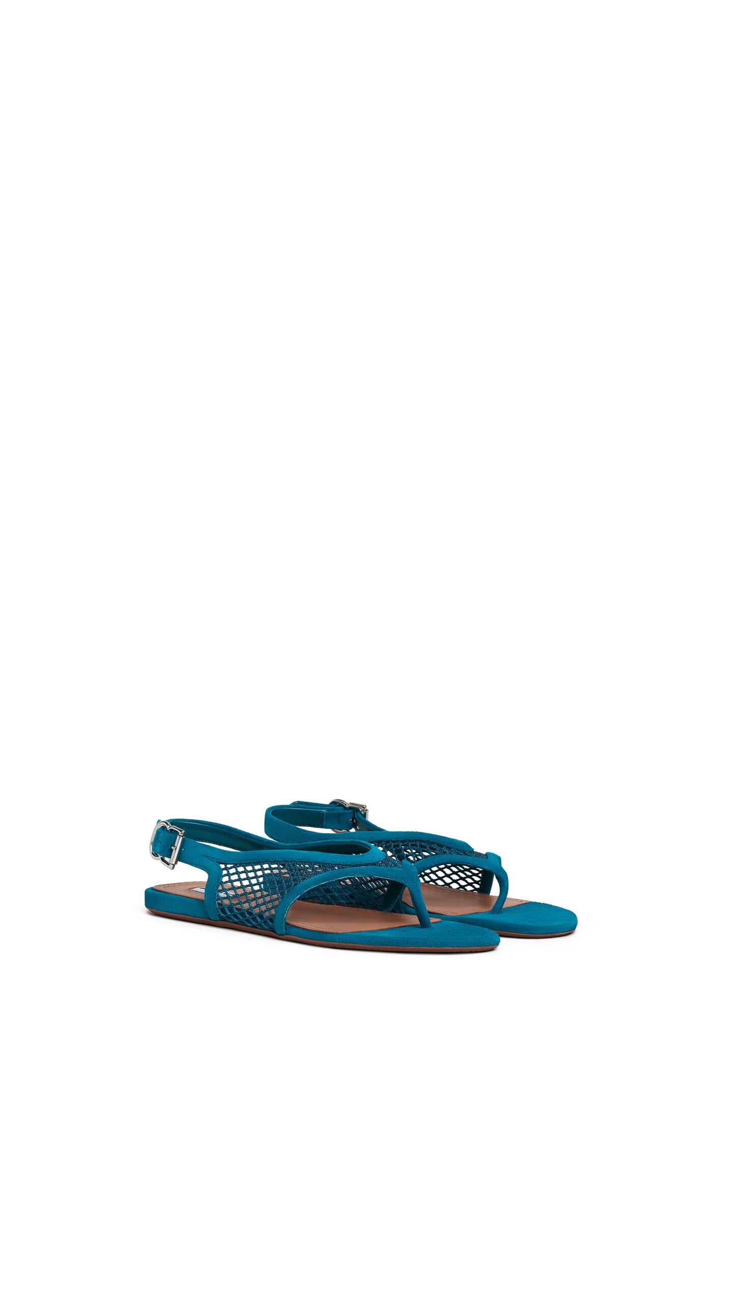 Alaïa Fishnet Thong Sandals Suede Deep Blue 2026 | Drip Kickz Alaïa Fishnet Thong Sandals Suede Deep Blue - Image 2